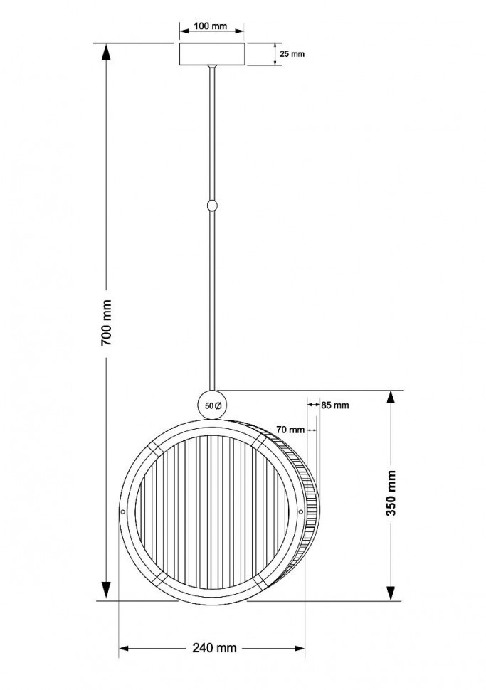 Подвесной светильник Kutek Lauria LAU-ZW-2(Z)310/R