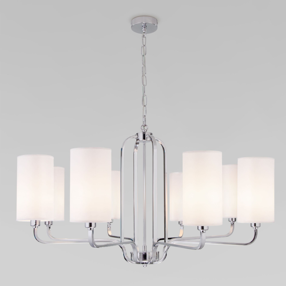 Подвесная люстра с абажурами 60128/8 хром