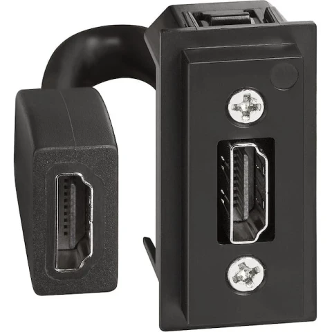 Механизм розетки HDMI с предварительным подключением 1 модуль. Bticino серия Living Now. K4284P 