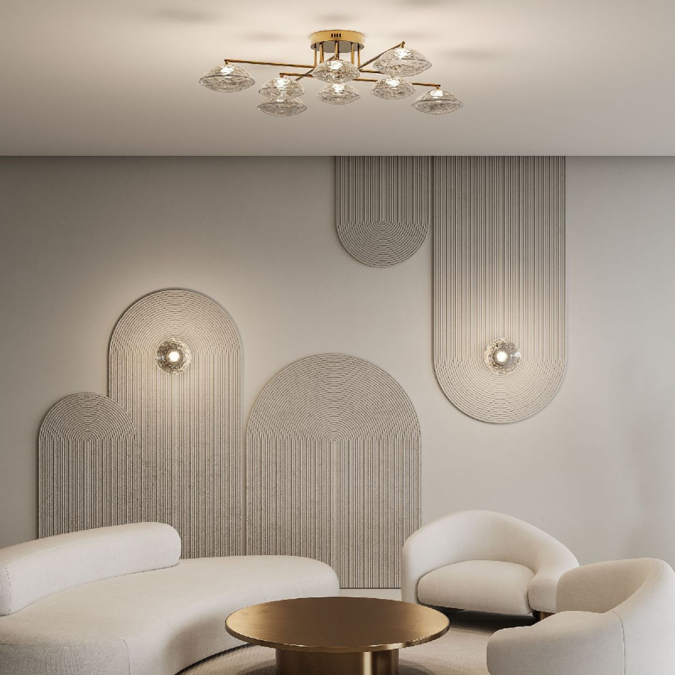 Настенный светильник Eurosvet Ripple 50389/1 LED латунь a069025