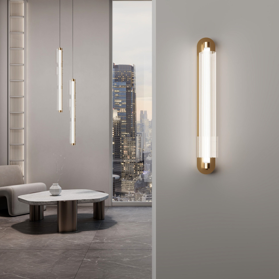 Настенный светодиодный светильник 303071 LED латунь