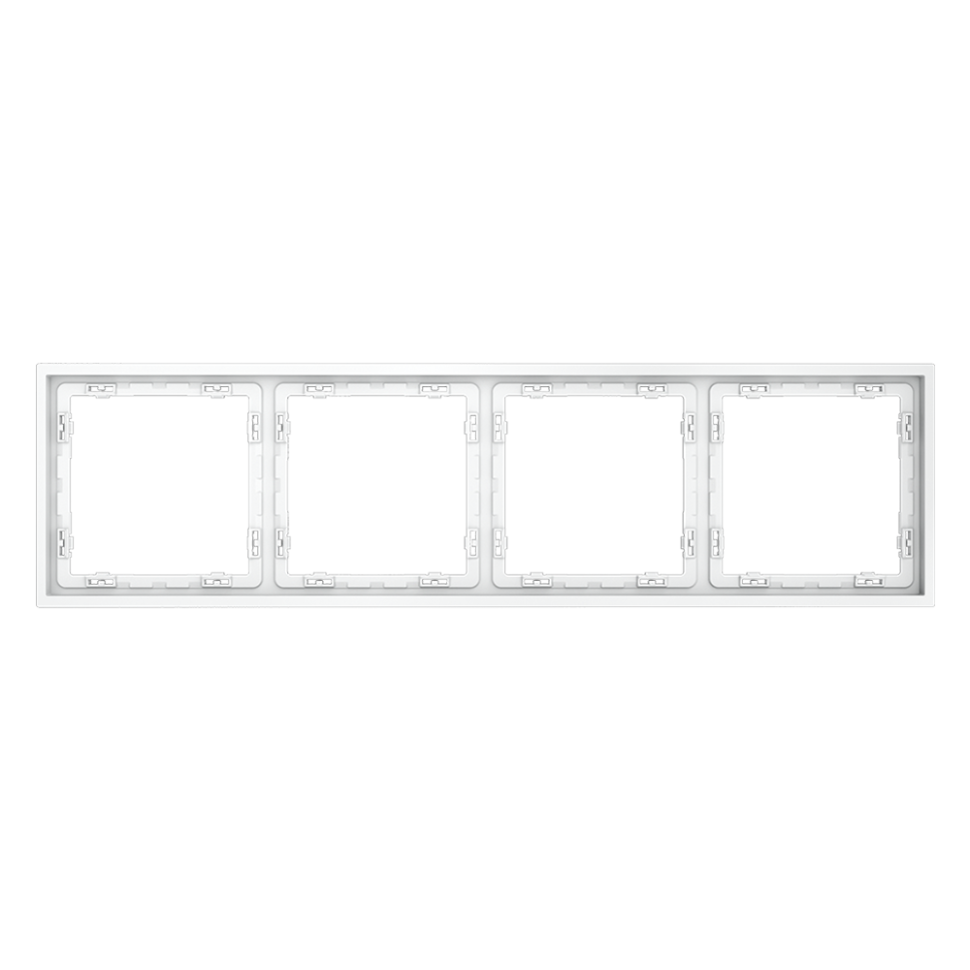 Рамка пластиковая VOLTUM S70 на 4 поста, (белый матовый)