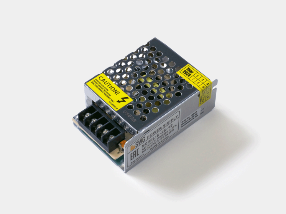  SWG Блок питания для светодиодных лент 12V 25W, S-25-12