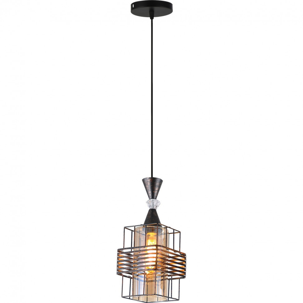 Подвесной светильник Reluce 03128-0.9-01 BK+PATINA GOLD