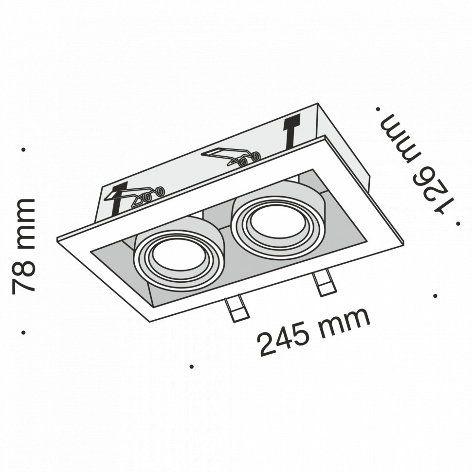 Встраиваемый светильник Technical DL008-2-02-S