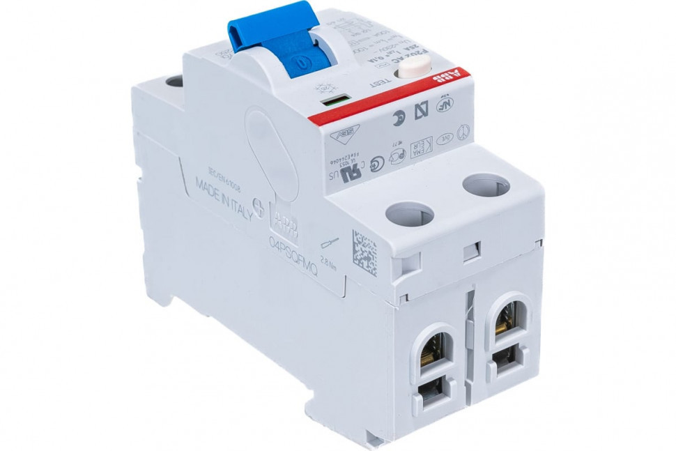 Устройство защитного отключения (УЗО) ABB F202 AC-25/0.1 Тип-AC 2P 25A 100мА 2CSF202001R2250