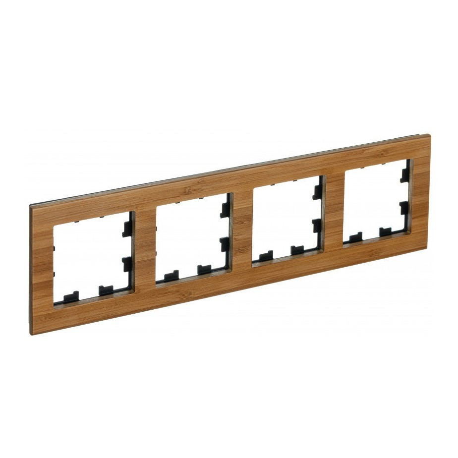 Рамка Systeme Electric Atlas Design Nature на 4 поста, бамбук ATN353204