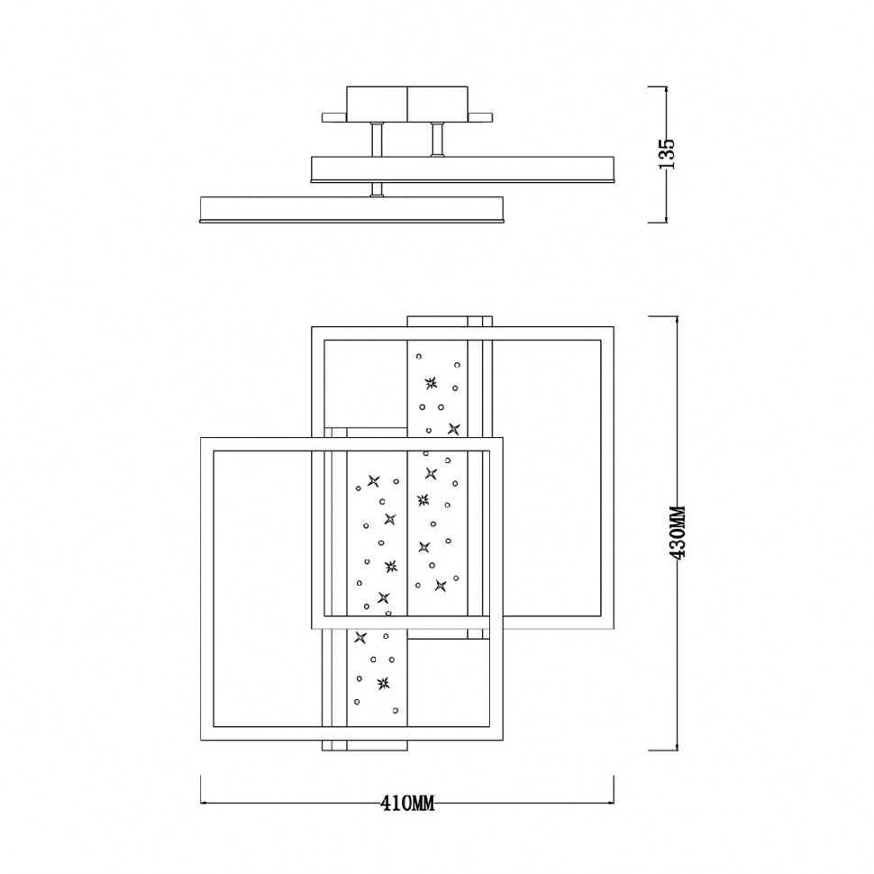 Потолочный светильник Escada Stellar 10215/2LED