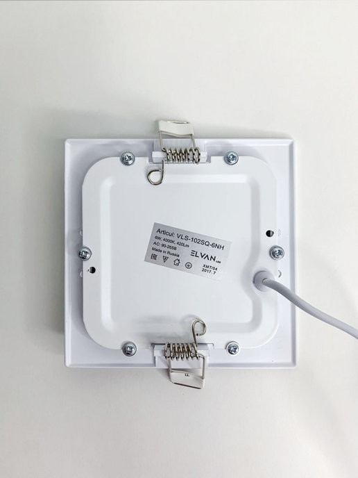 Встраиваемый светильник Elvan VLS-102SQ-6W-WH-Wh
