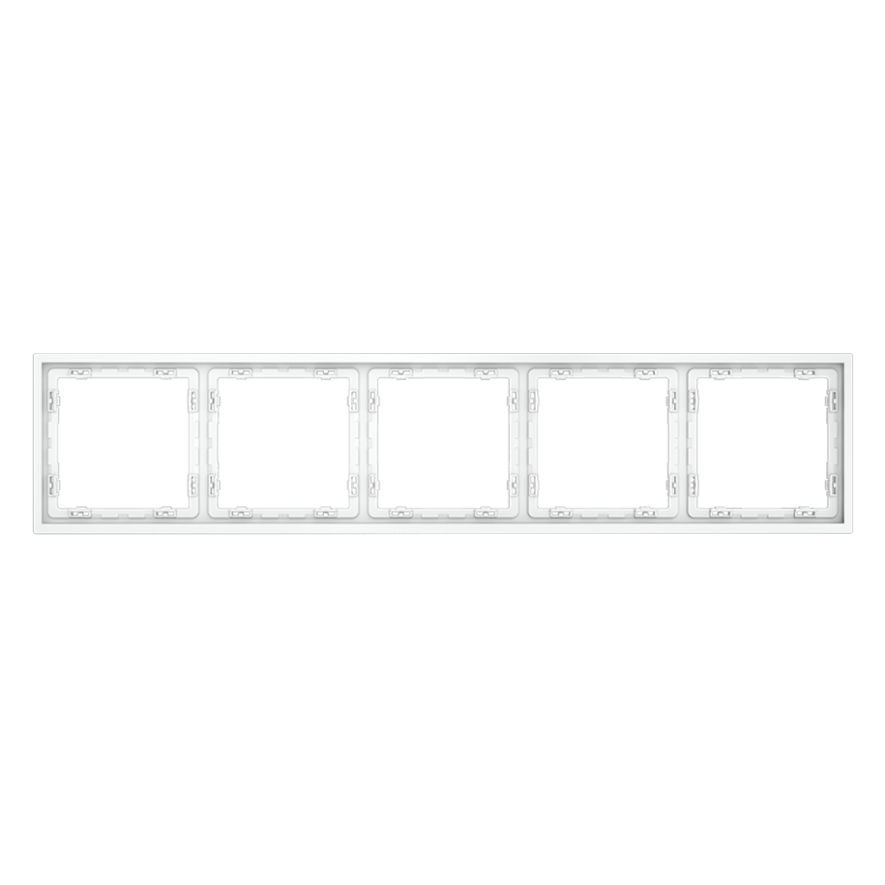 Рамка пластиковая VOLTUM S70 на 5 постов, (белый матовый)