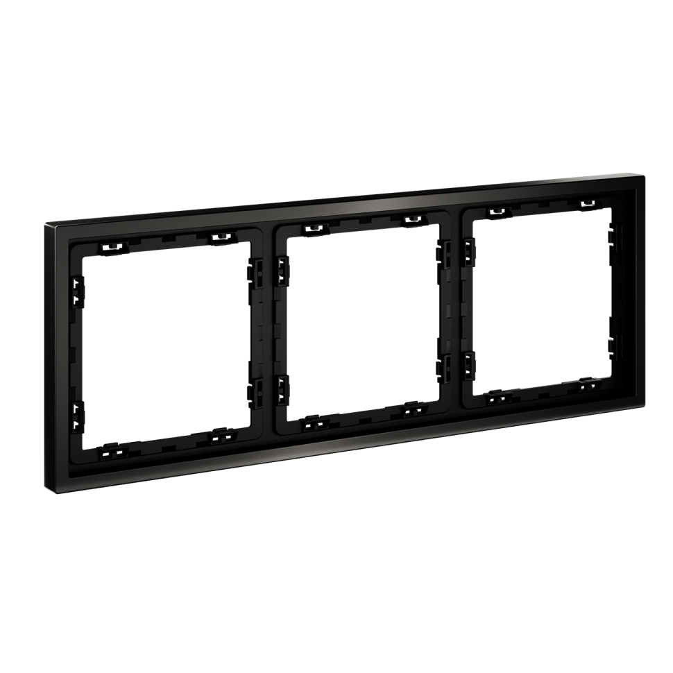 Рамка металлическая на 3 поста, S70 Metal (антрацит)