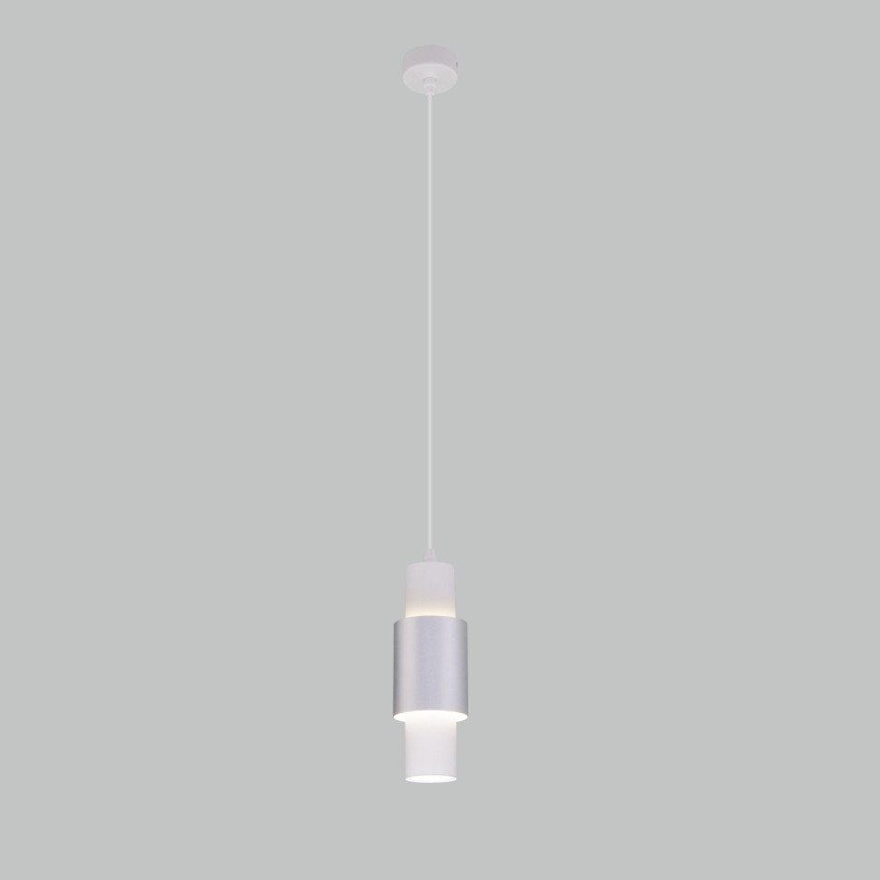 Подвесной светодиодный светильник 50204/1 LED белый/матовое серебро