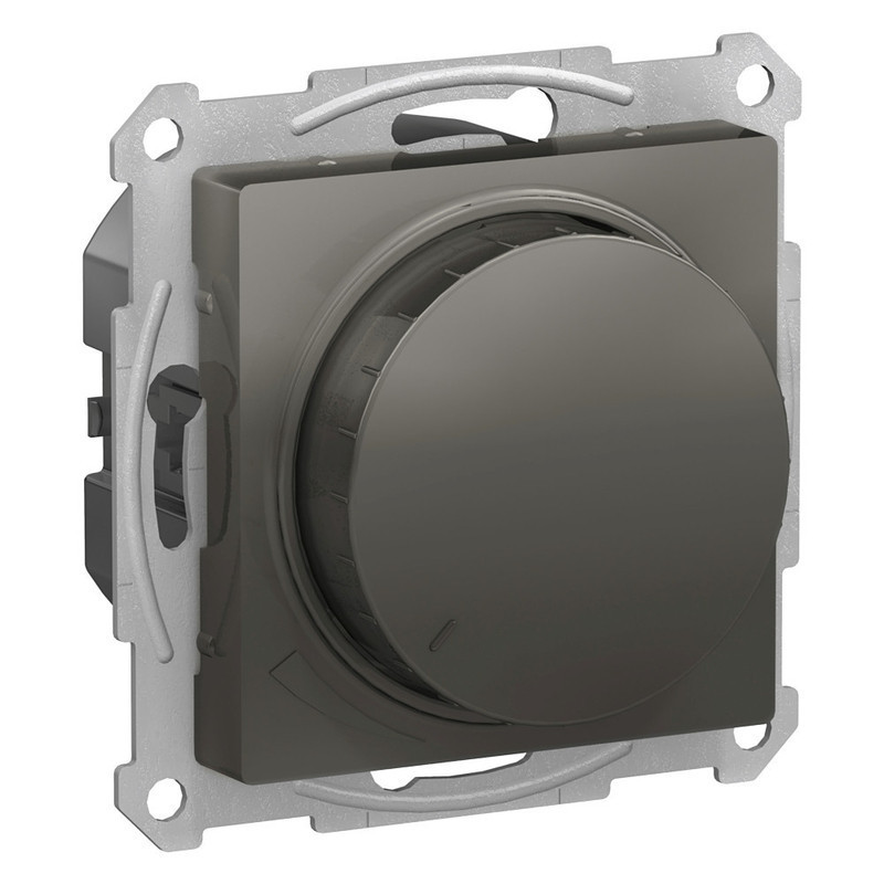 Светорегулятор поворотно-нажимной Schneider Electric Atlas Design 400 Вт, сталь ATN000923