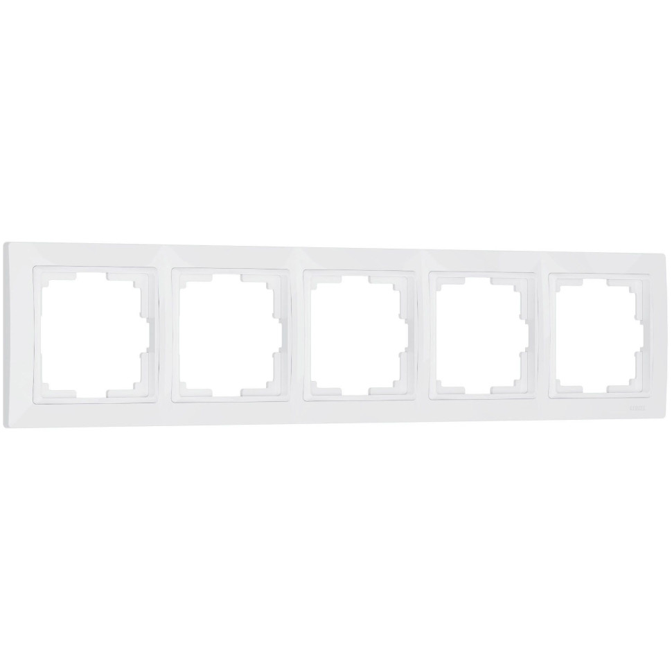 Рамка из поликарбоната на 5 постов Snabb Basic белый W0052001