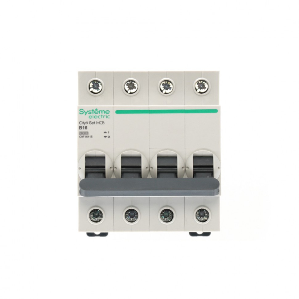 Автоматический выключатель (АВ) B 16А 4P 6kA 400В Systeme Electric City9 Set C9F16416
