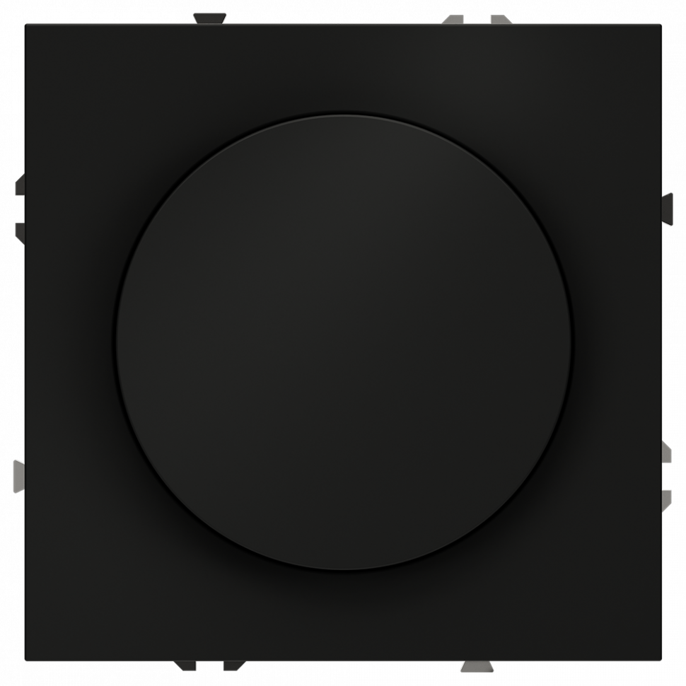 Светорегулятор встраиваемый VOLTUM S70 поворотно-нажимной 600 Вт, (черный матовый) VLS070308