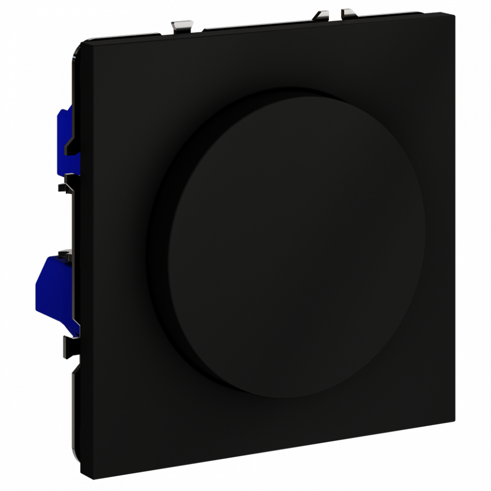 Светорегулятор встраиваемый VOLTUM S70 поворотно-нажимной 600 Вт, (черный матовый) VLS070308