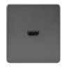 KRANZ ROUND Розетка HDMI с/у титан , KR-78-0730-2