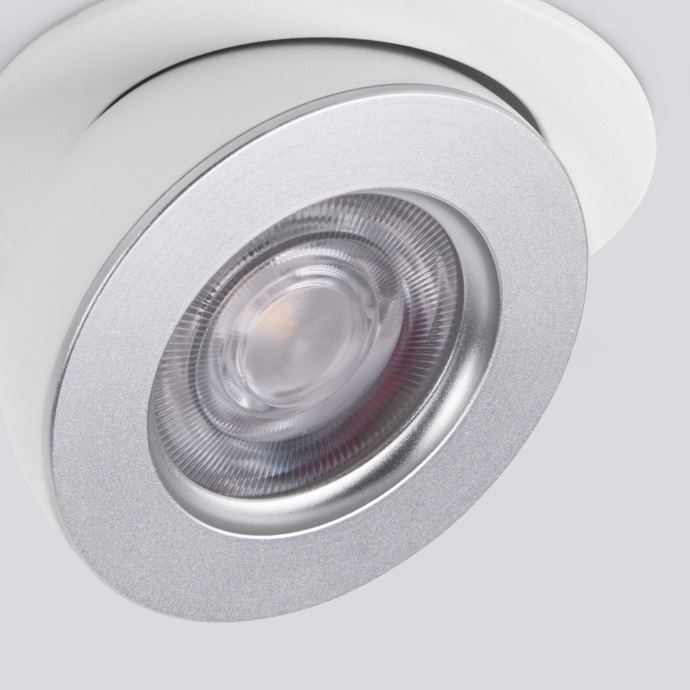Встраиваемый поворотный светодиодный светильник Pruno 25080/LED 8W 4200К белый/серебро
