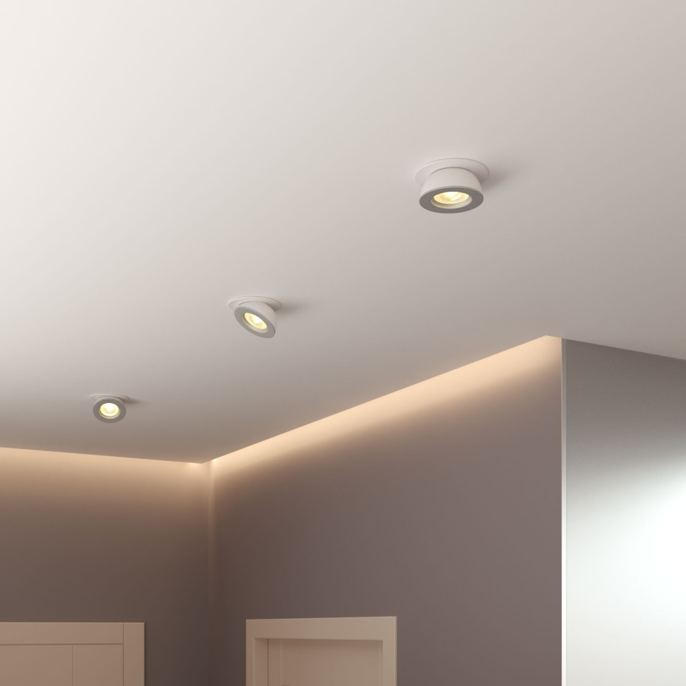 Встраиваемый поворотный светодиодный светильник Pruno 25080/LED 8W 4200К белый/серебро