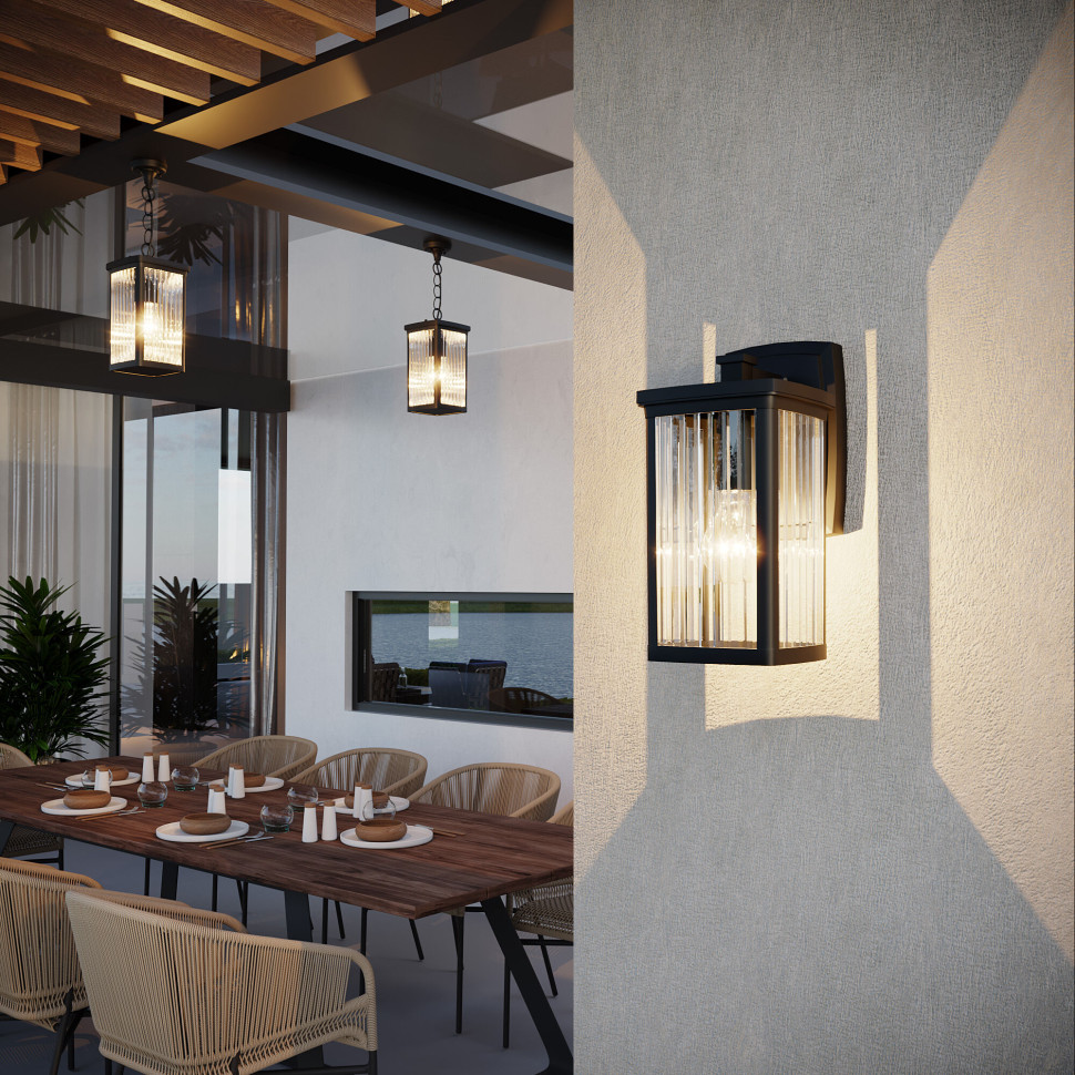 Настенный уличный светильник Lame D кофе IP33 GL 1006D