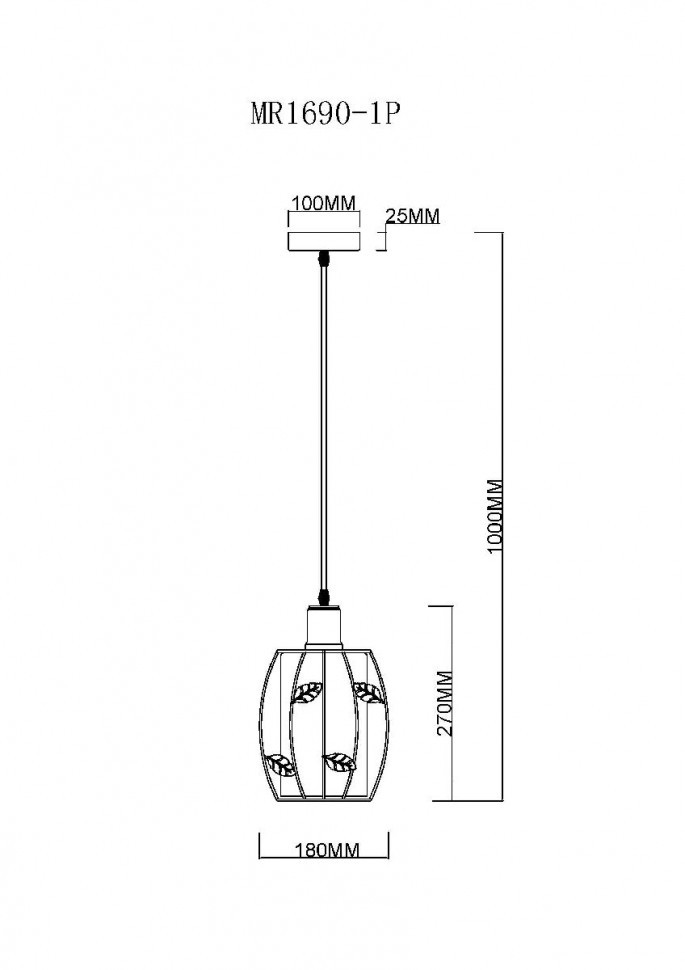Подвесной светильник MyFar Huston MR1690-1P