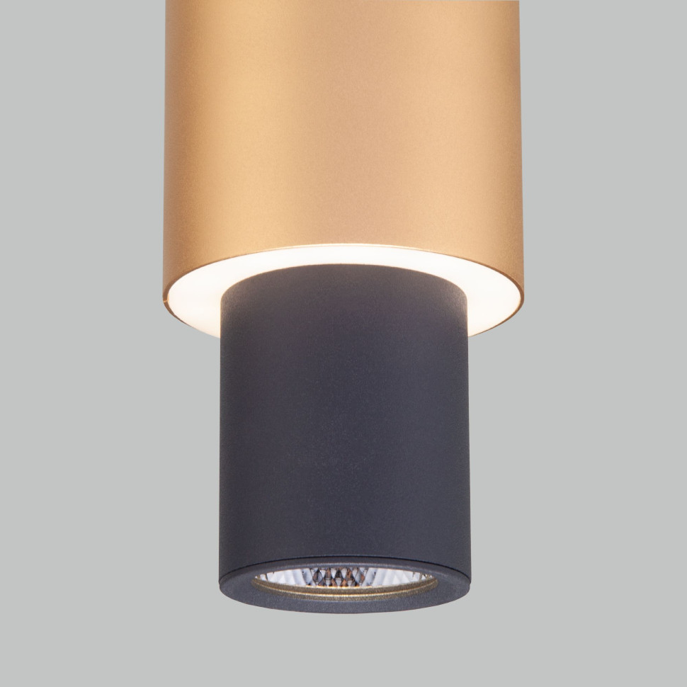 Подвесной светодиодный светильник 50204/1 LED черный/матовое золото