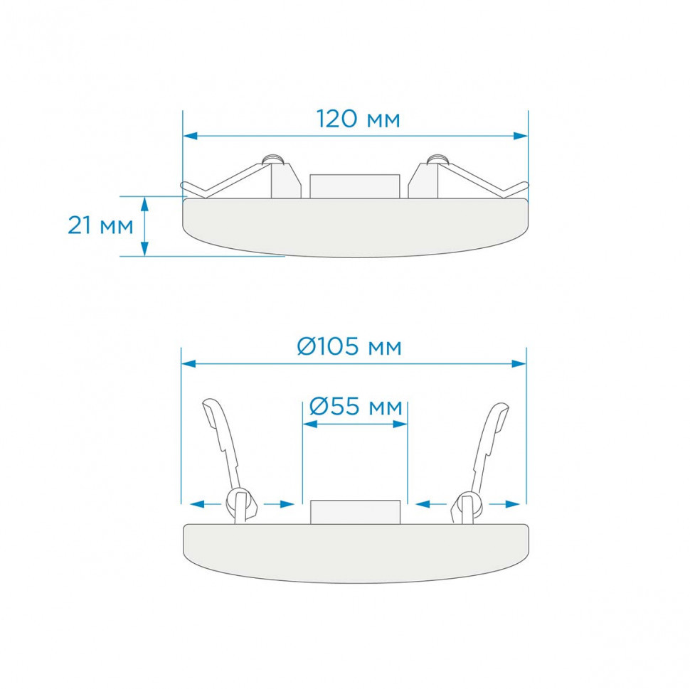 Встраиваемая светодиодная панель безрамочная Apeyron FLP 06-107