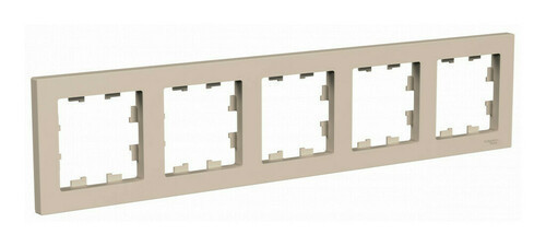 Рамка Systeme Electric Atlas Design на 5 постов, песочный ATN001205