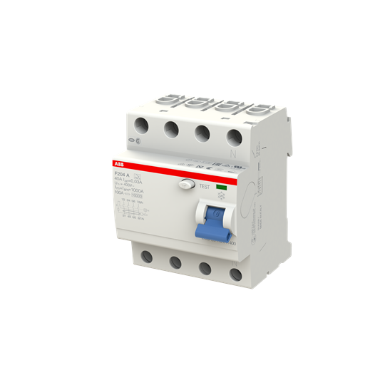 Устройство защитного отключения (УЗО) ABB F204 A-40/0.03 Тип-A  4P 40A 30мА 2CSF204101R1400