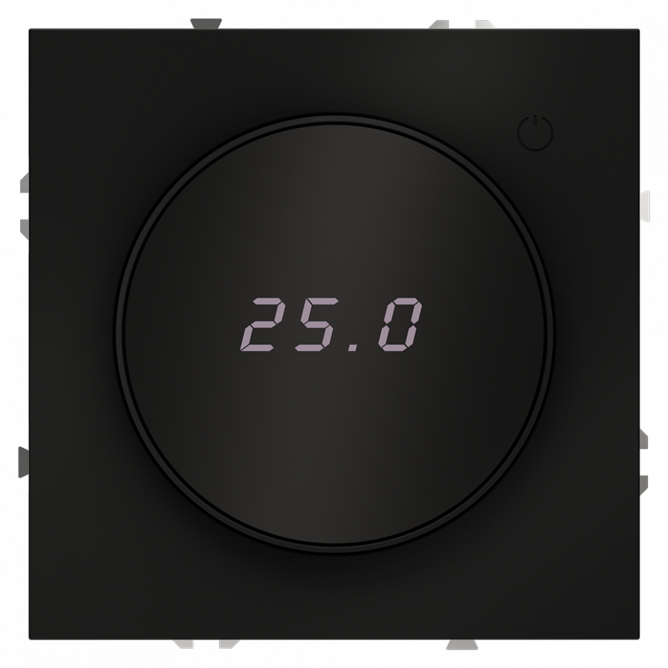 Терморегулятор электронный VOLTUM S70 с индикацией и датчиком, для теплого пола, (черный матовый) VLS070108
