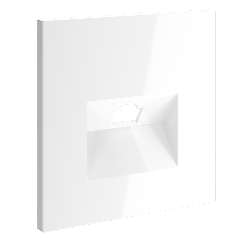 Накладка для розетки компьютерной RJ45 кат.6, S70 (белый глянцевый)