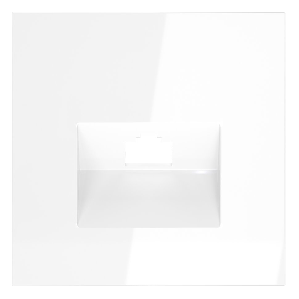 Накладка для розетки компьютерной RJ45 кат.6, S70 (белый глянцевый)