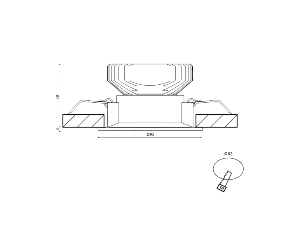  SWG PRO Корпус светильника потолочный встраиваемый, Белый, IP20, COMBO-44-WH