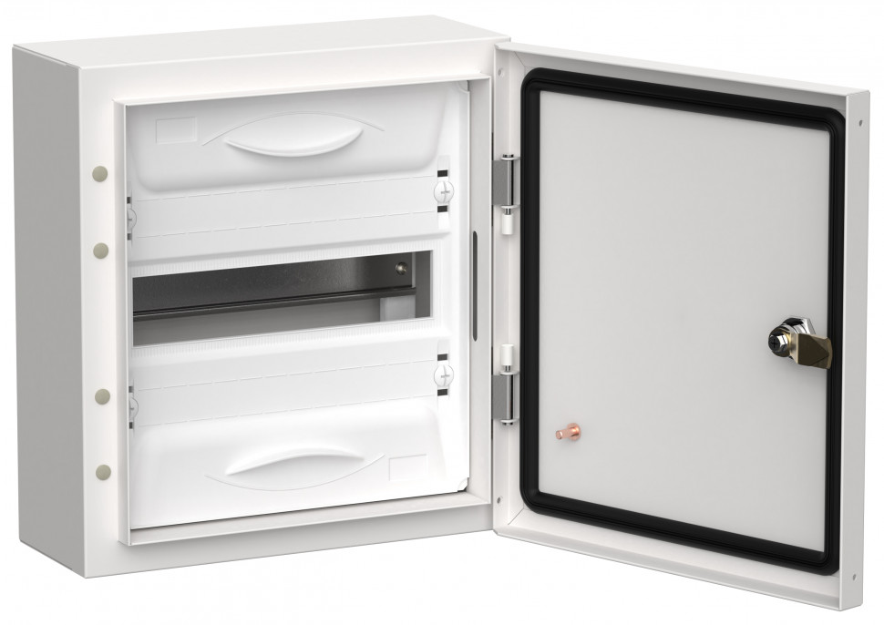Корпус металлический ЩРн-12 (1х12) 335х310х140мм TITAN 5 IP54 белый IEK TI5-50-N-012-54