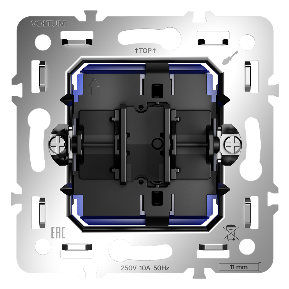 Механизм выключателя одноклавишного 10А, S70
