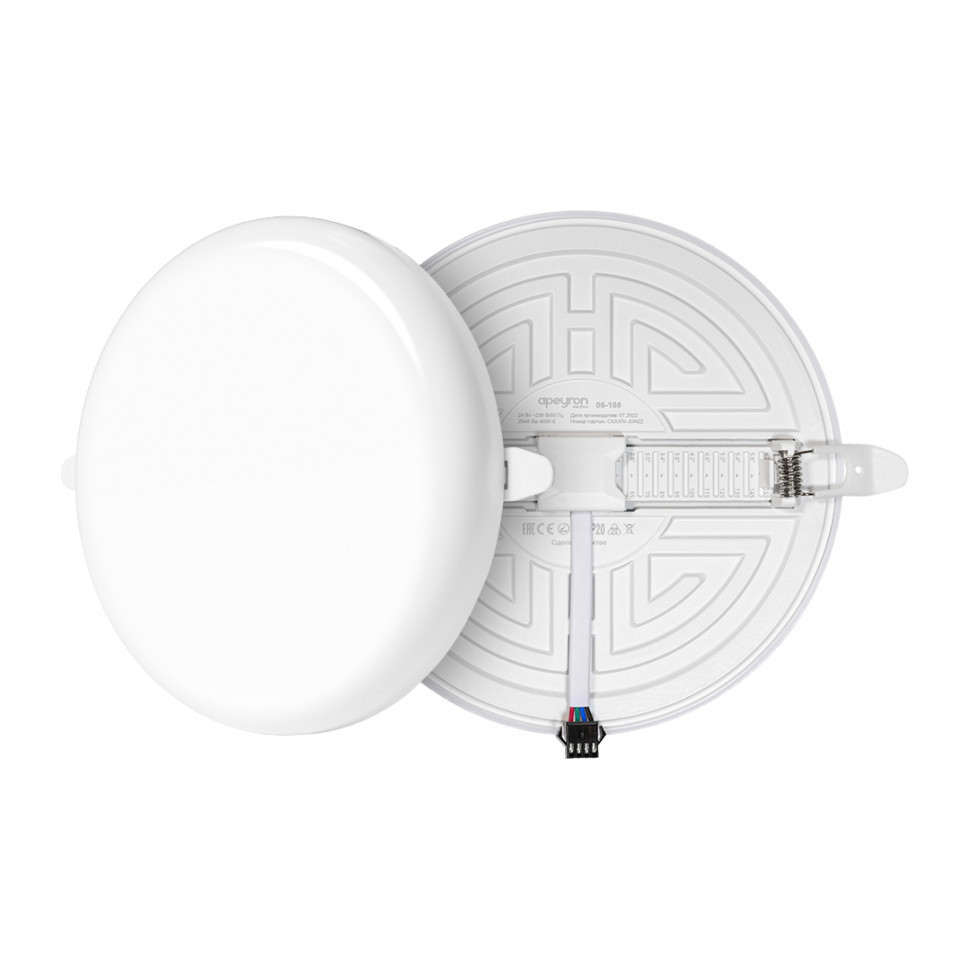 Встраиваемая светодиодная панель безрамочная Apeyron FLP 06-108