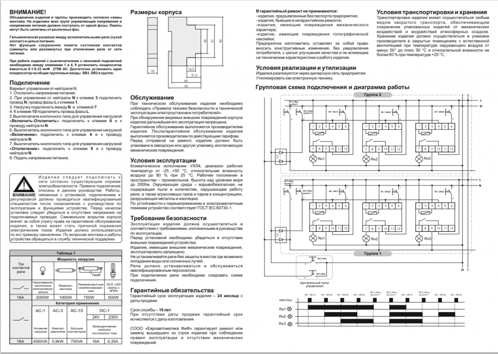 Реле импульсный (бистабильный) BIS-412i