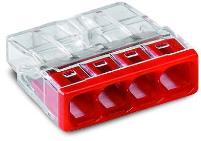 Клеммник 4х 0,5 - 2,5 мм2 24A Cu/Al с пастой "Alu-Plus" WAGO  2273-244