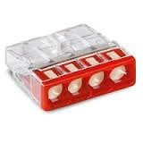 Клеммник 4х 0,5 - 2,5 мм2 24A Cu/Al с пастой "Alu-Plus" WAGO  2273-244