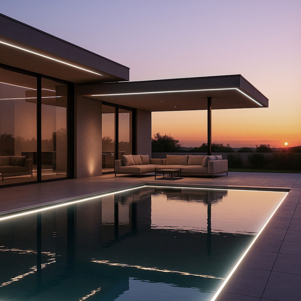 Лента светодиодная 480Led 14W IP68 3300K теплый белый, 5м COB 24V 480Led 14W IP68