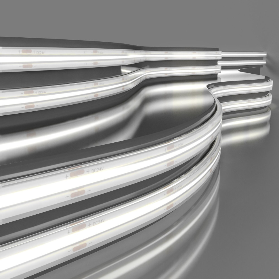 Лента светодиодная 480Led 14W IP68 3300K теплый белый, 5м COB 24V 480Led 14W IP68