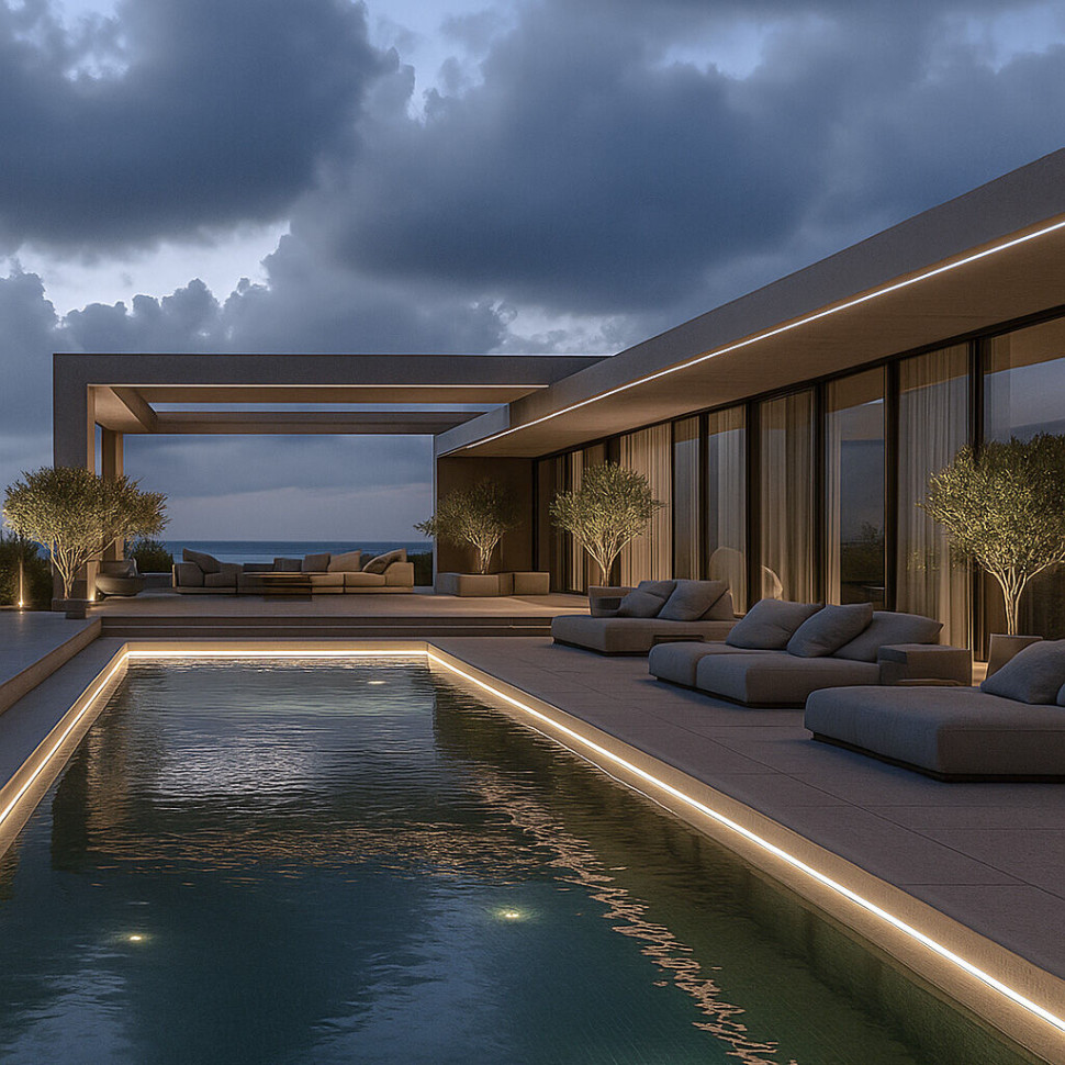 Лента светодиодная 480Led 14W IP68 3300K теплый белый, 5м COB 24V 480Led 14W IP68