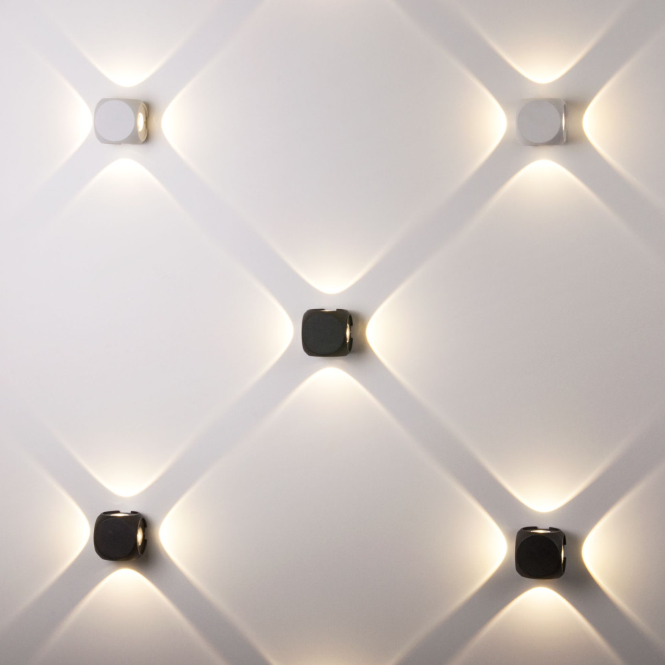 Пылевлагозащи<wbr>щенный светодиодный светильник CUBE черный IP54 1504 TECHNO LED