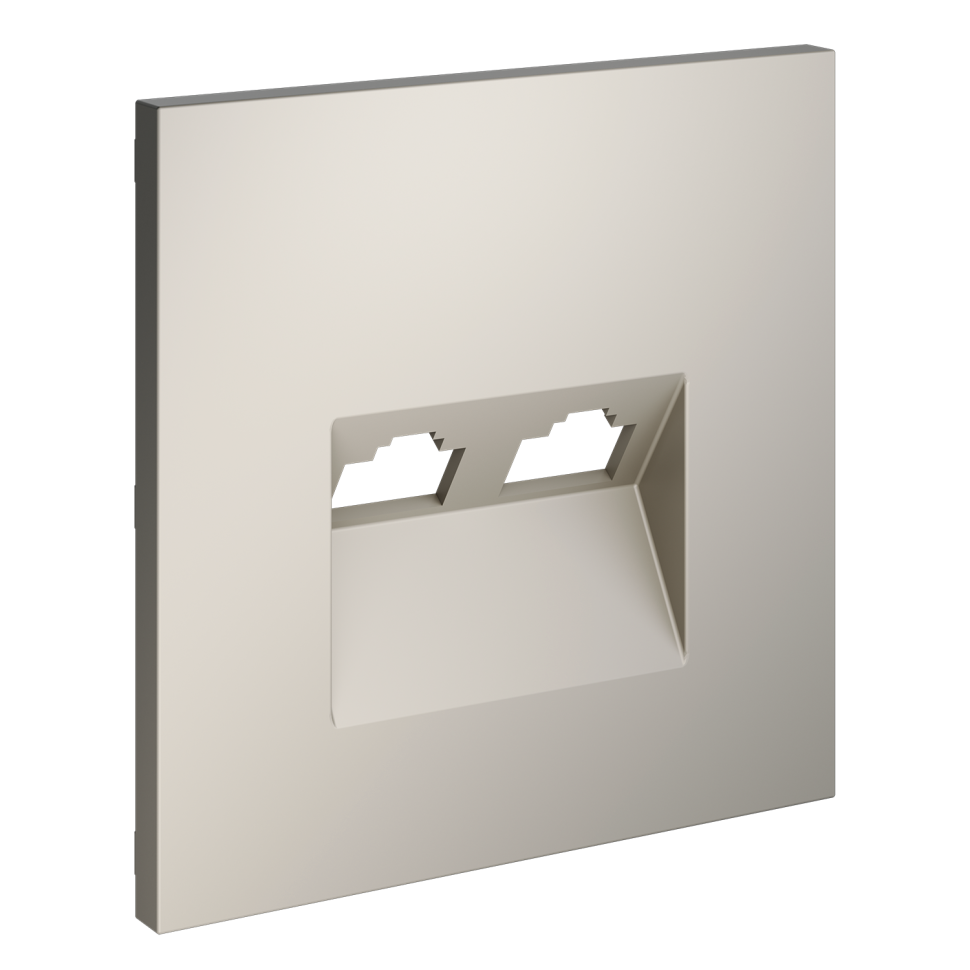 Накладка для розетки компьютерной двойной RJ45+RJ45 кат.6, S70 (кашемир)