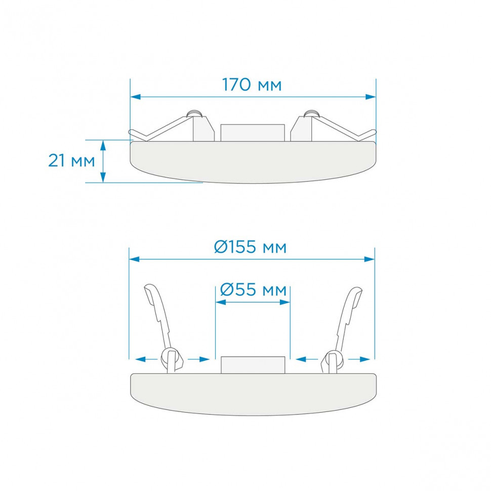 Встраиваемая светодиодная панель безрамочная Apeyron FLP 06-109