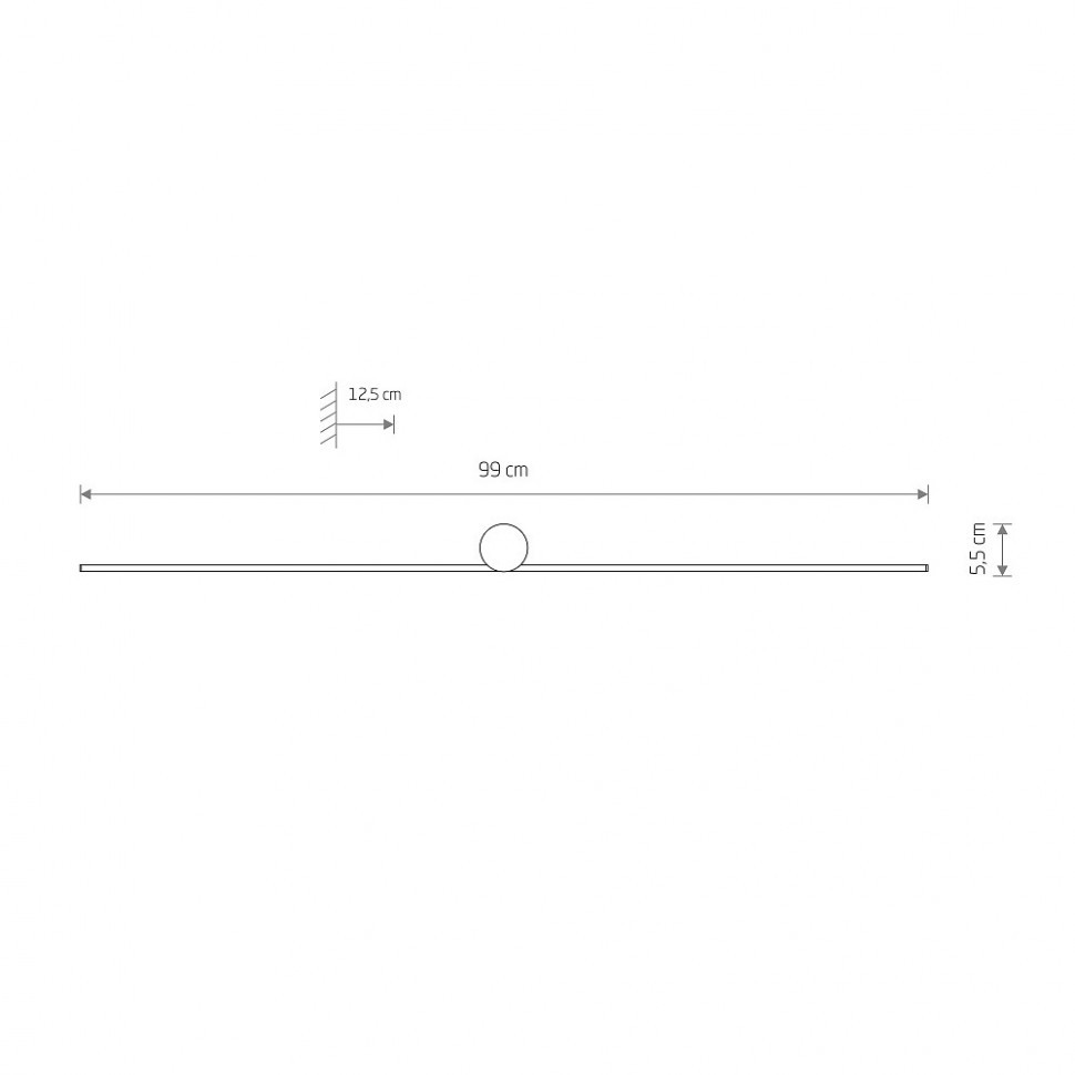 Настенный светильник Nowodvorski Spin Led M Black 10621