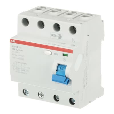 Устройство защитного отключения (УЗО) ABB F204 A-25/0.3 Тип-A  4P 25A 300мА 2CSF204101R3250