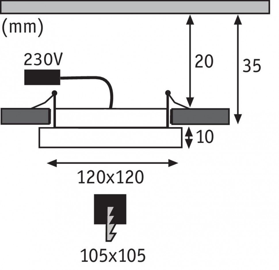 Встраиваемый светодиодный светильник Paulmann Panel Areo 92940