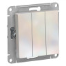 Выключатель трехклавишный Systeme Electric Atlas Design жемчуг ATN000431